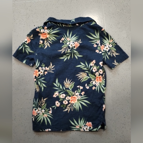 Old Navy Aloha Casual Slub-Knit Floral Polo Short Sleeve for Toddler Boys 4T - Picture 5 of 12